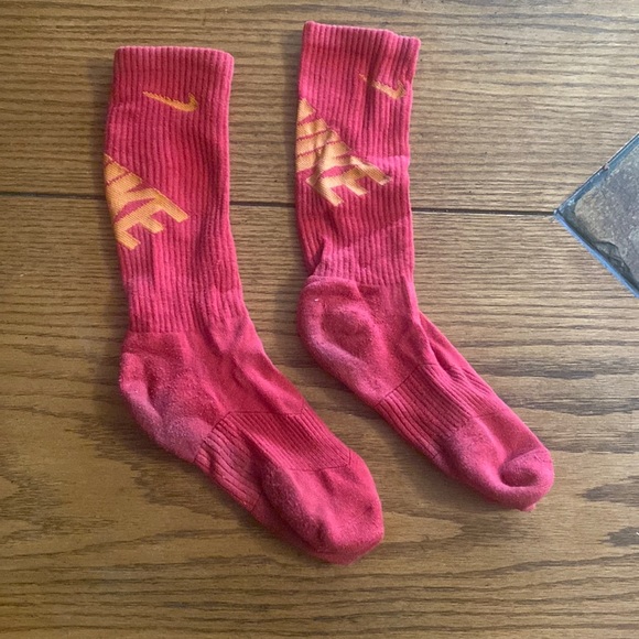 Nike Socks Red and Orange, Kids size M - Picture 1 of 2